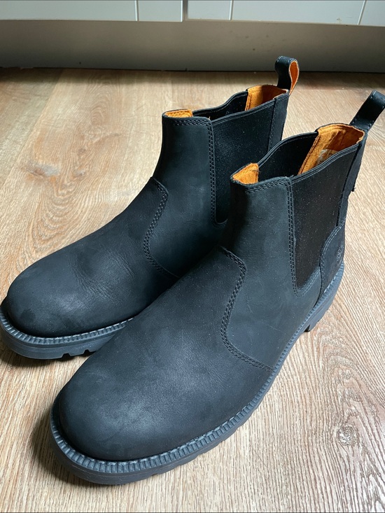 Timberland Black Chukka Chelsea Boots with Orange Lining main image 14